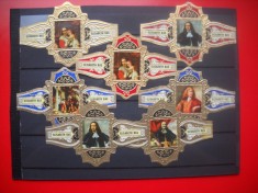HOPCT LOT NR 99 PICTURA FERDINAND BOL 1616-1680 -7 BUC-ETICHETE VECHI DE TRABUCURI/ CIGARS LABELS -COLECTIE DE LUX-