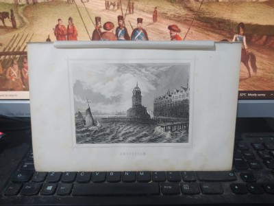 Gravură &amp;icirc;n oțel, Amsterdam, Aubert, Paris 1853, 035 foto