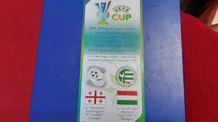 program FC Zestafoni - FC ETO Gyor