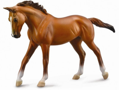 Figurina Cal Thoroughbred Mare Chestnut Deluxe foto