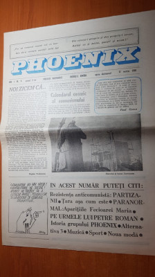 ziarul phoenix 12 martie 1990-rezistenta anticomunista,articol &amp;quot; brasov 1987&amp;quot; foto