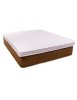 Topper saltea 120x190 spuma 10cm, fermitate medie spre tare, spuma poliuretanica, husa fixa matlasata, microfibra, Saltsib, 10 cm