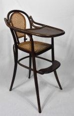 Scaun vechi pentru copil - Thonet - lemn cu ratan - Art Nouveau cca.1900