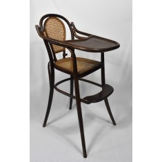 Scaun vechi pentru copil - Thonet - lemn cu ratan - Art Nouveau cca.1900