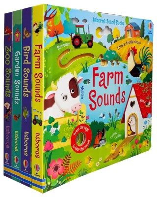 Usborne Sound Books Series 2 Collection 4 Books Set Farm, Bird, Garden, Zoo, - Editura Usbourne; International Edition foto