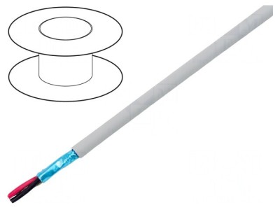 Cablu EcoCable Mini 2x24AWG Gri &amp;Icirc;nchis foto