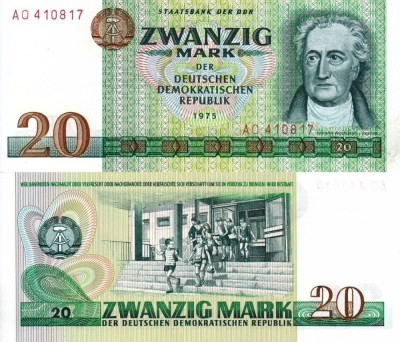 GERMANIA (DDR) 20 mark 1975 UNC!!! foto