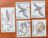 FINLANDA-1996 -&rdquo;FAUNA NORDICA-PASARI-SET 5V.+BLOC-stampilate -Vezi-Scan