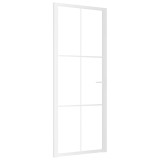 Cumpara ieftin Usa de interior, 83x201,5 cm, alb, sticla ESG si aluminiu