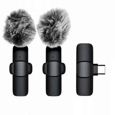 Lavaliera OEM, USB-C, Set 2 bucati, Neagra foto