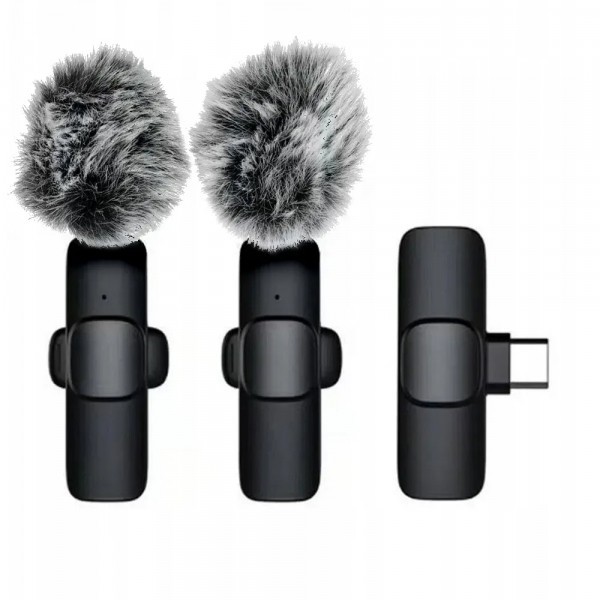 Lavaliera OEM, USB-C, Set 2 bucati, Neagra