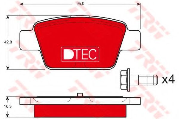 Set placute frana,frana disc FIAT STILO Multi Wagon (192) (2003 - 2008) TRW GDB1485DTE