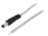 Cablu Alimentare 2x0,5mm2 cu Mufă DC 5,5/2,1 Transparentă
