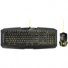 Kit tastatura si mouse Sharkoon Shark Zone GK15 Iluminare reglabila LED foto