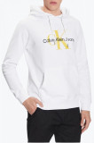 Cumpara ieftin Hanorac barbati cu imprimeu cu logo si croiala Regular fit alb, L, Calvin Klein Jeans
