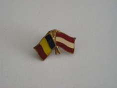 QW9 N3 26 - insigna - steaguri - Romania - Austria