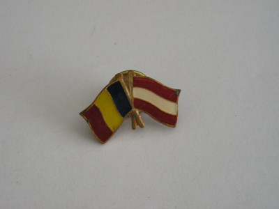QW9 N3 26 - insigna - steaguri - Romania - Austria foto