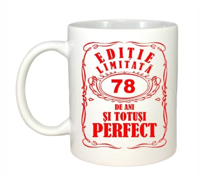 Cana alba personalizata, Editie Limitata 78 ani, INOVATIX&amp;reg;. 330ml foto