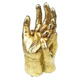 Cumpara ieftin Statueta Decorativa Maini Unite El si Ea Auriu 25cm Rasina Vintage Aniversare Cadou