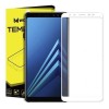 Folie Sticla Full Glue 4D Alb Samsung Galaxy A8 2018, 10H, 0.4mm