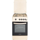 Aragaz NobelTek NLT 5603B/G1, Gaz, Grill, Rotisor, Aprindere electrica, Iluminare cuptor, 50 x 60 cm, Bej