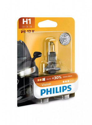 Bec Halogen H1 Philips Vision 12V, 55W foto