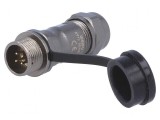Mufă ST12 tată PIN 4 IP67 5A 200V pentru cablu 5-8mm
