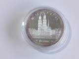 Moneda argint 1 uncie Zurich 1990 Elvetia #1889