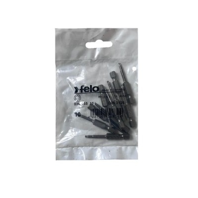 Set 10 biti Felo, seria Industrial profil Torx, E6.3, TX8, 50mm foto