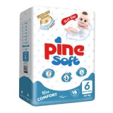 Scutece extra large Soft, 15+ kg, 16 bucati, PINE