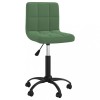 VidaXL Scaun de bucătărie pivotant, verde &icirc;nchis, catifea