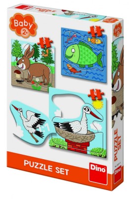 Baby Puzzle - Unde locuiesc animalele? - set 3 puzzle foto