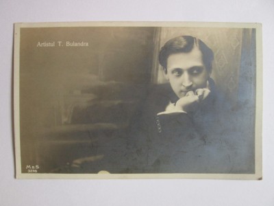 Carte postala foto cu actorul rom&amp;acirc;n de teatru Tony Bulandra necirulată cca 1915 foto