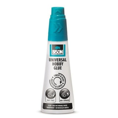 Adeziv pentru suprafete multiple, Bison Universal Hobby, interior / exterior, transparent, 95 ml foto