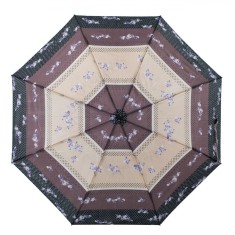Umbrela Pliabila, Model flori ?i buline, Multicolor, Manuala, Maner Cauciuc, 25 cm foto