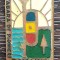 INSIGNA ROMANIA - TABARA DE PIONIERI - PLASTIC SPART, PERIOADA COMUNISTA