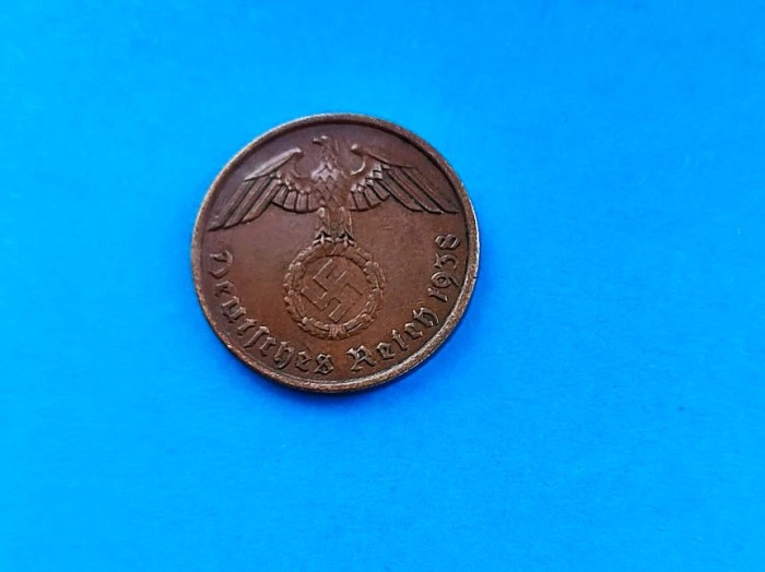 2 Pfennig 1938 lit. A -Germania-in realitate arata bine