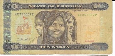 Bancnota 10 nakfa 2015 - Eritrea, cotatii ridicate! foto
