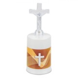 Lumină Decorativă LED, Model Cruce, Plastic, Alb, Funcționare Pe Baterii, 11.5x5.2 cm, Oem