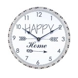 Ceas de perete U30, analog, rotund, din MDF, multicolor, 30 cm