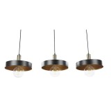 Lustra tip pendul Harena, metal/acril, negru/auriu, 118 x 130 x 30 cm