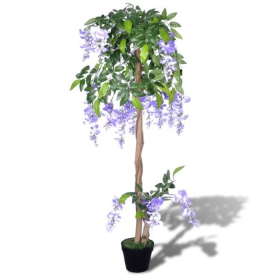 Glicină artificială cu ghiveci, 120 cm foto