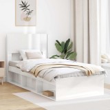 vidaXL Tăblie cap Alb foarte lucios Lemn prelucrat 889759