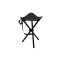 Scaun pliabil pentru camping, 41x31x31 cm, Negru, Tripod, ATU-083850