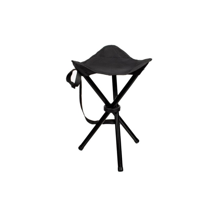 Scaun pliabil pentru camping, 41x31x31 cm, Negru, Tripod, ATU-083850