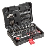Set tubulare 3/8 cu biti si chei hexagonale, 63 piese, Top Tools