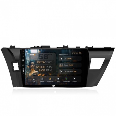 Navigatie Toyota Corolla (2012-2016) 8GB RAM Android 13 Octacore Slot Sim 4G DSP GPS Wi-FI Carplay Android Auto USB Bluetooth Waze Touchscreen 10.1 In foto