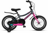 Bicicleta copii Motion Lady, culoare antracit/roz, roata 16", cadru din otel Cod:61674000001