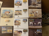 Senegal - serie 4 timbre MNH, 4 FDC, 4 maxime, fauna wwf