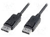 Cablu DisplayPort - DisplayPort, din ambele par&amp;#355;i, DisplayPort mufa, 3m, negru, ASSMANN - AK-340100-030-S